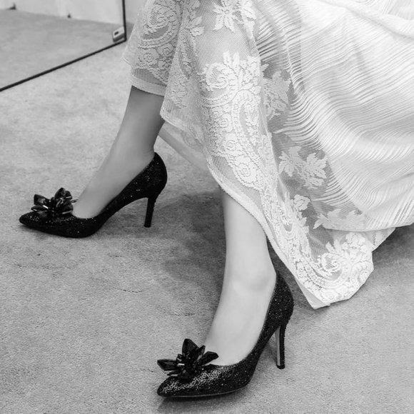 NWT Sparkling Bling Swarovski Crystal Rhinestone Cinderella Shoes Pumps … - Picture 10 of 10